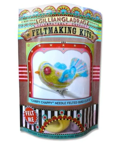 GillianGladrag Chirpy Chappy Needle Felted Bird Clip Kit