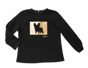 Girls Black Cotton Top