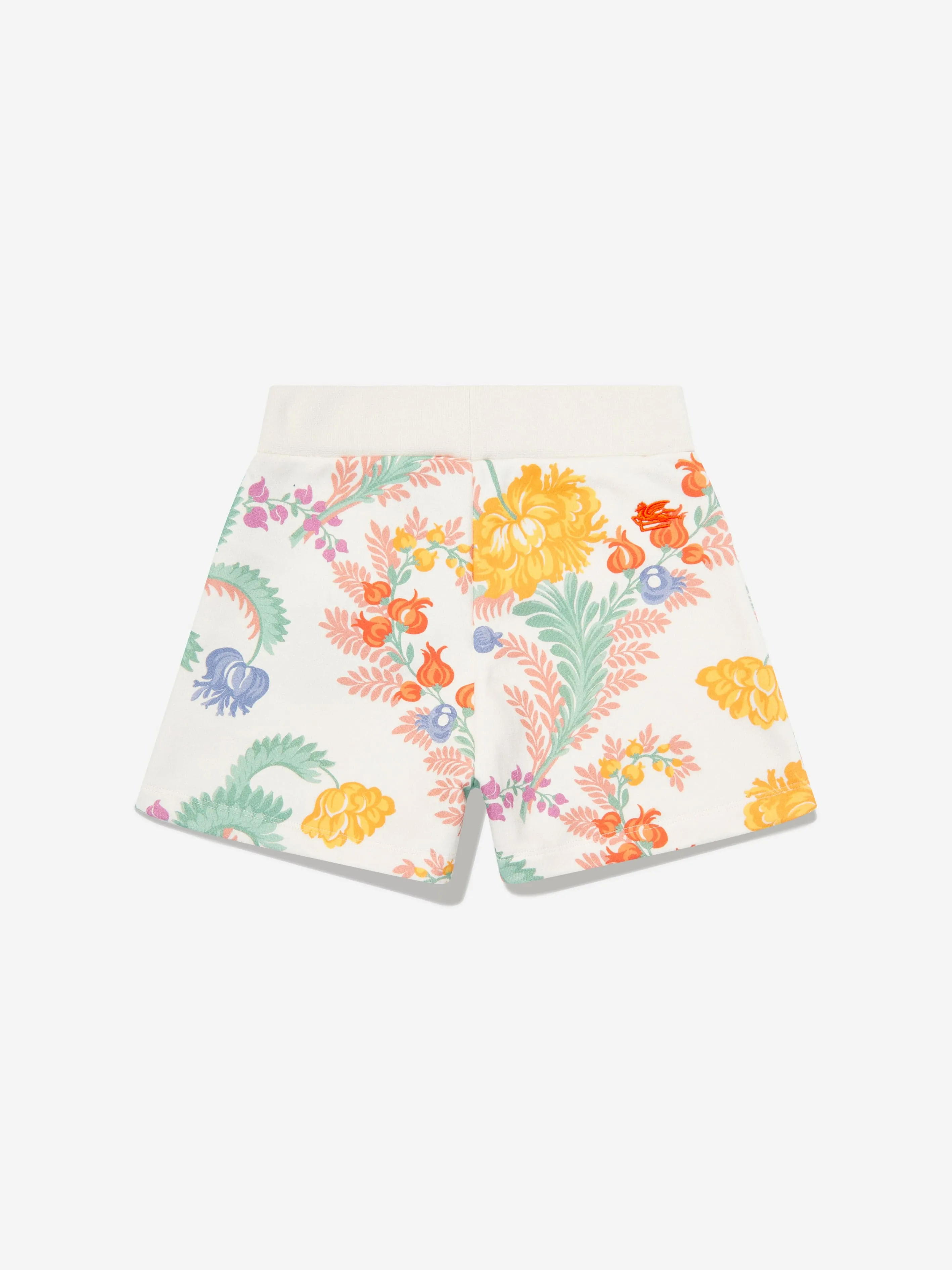 Girls Floral Shorts in Ivory