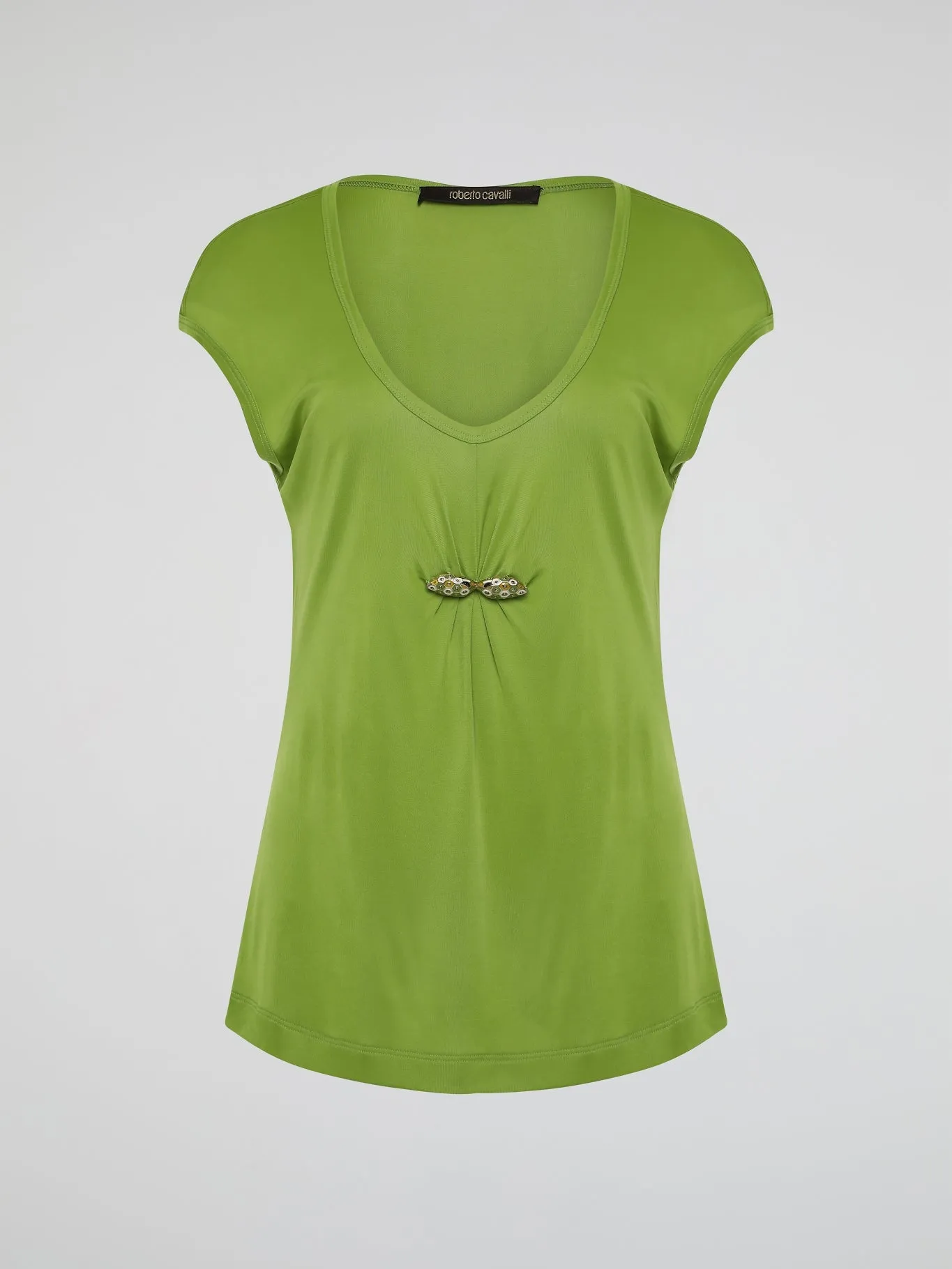 Green Scoop Neck Top