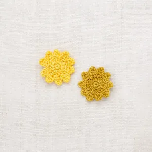 Hand Crochet Merino Wool Sun Clip Set - Mango