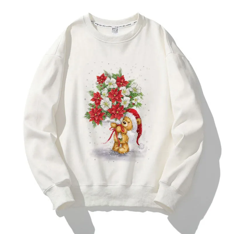 Happy Christmas O-Neck White Sweater I