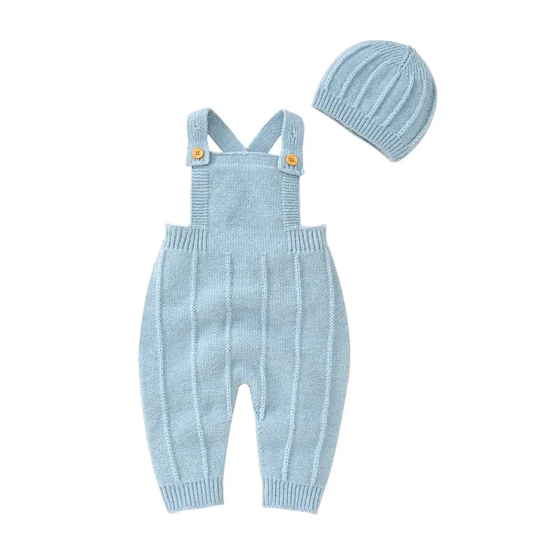 Heart-Shaped Sleeveless Knit Romper for Babies