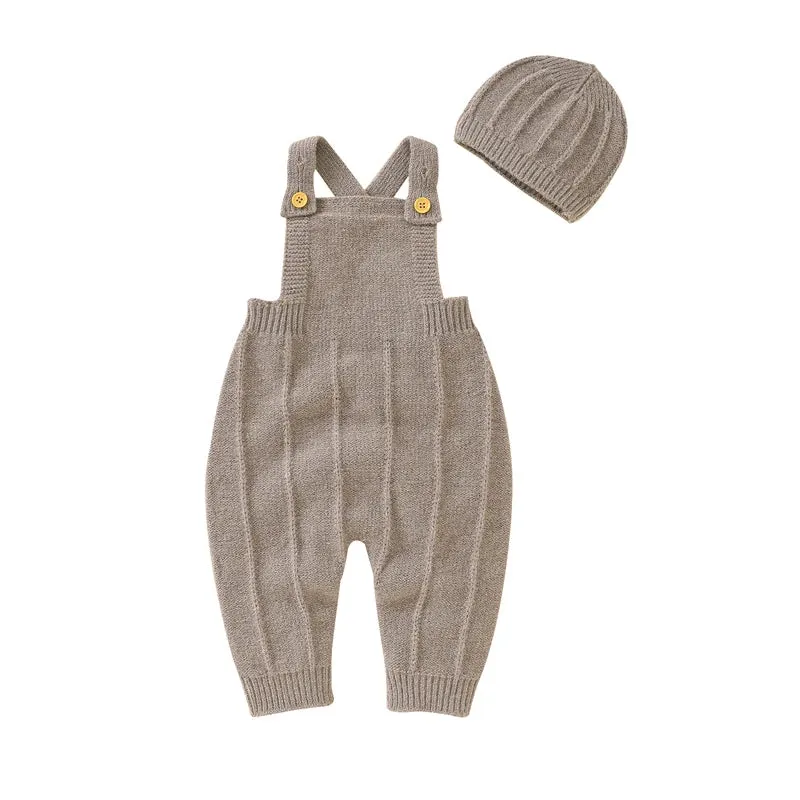 Heart-Shaped Sleeveless Knit Romper for Babies