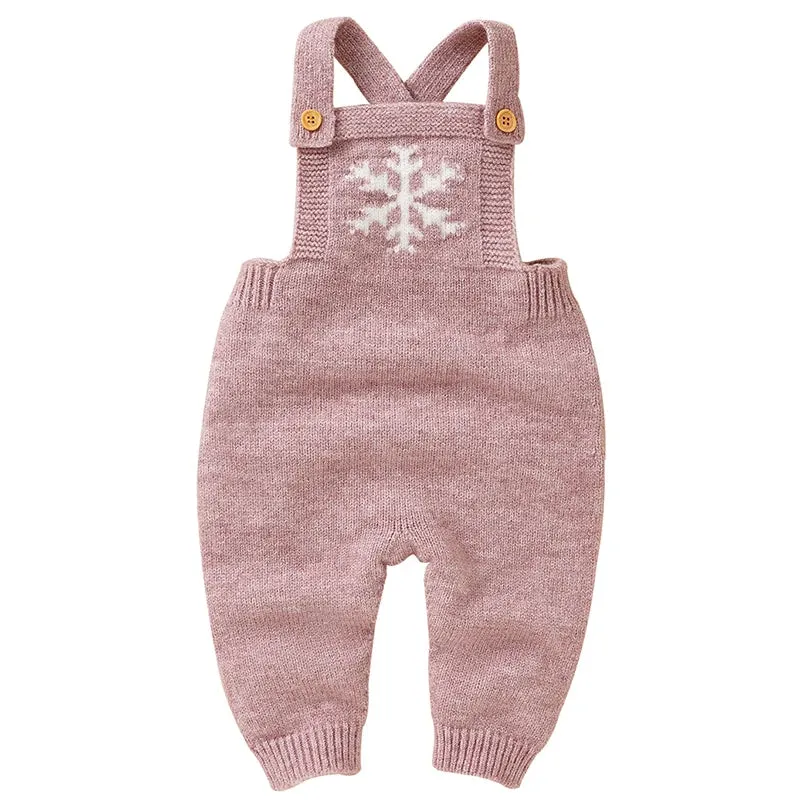 Heart-Shaped Sleeveless Knit Romper for Babies