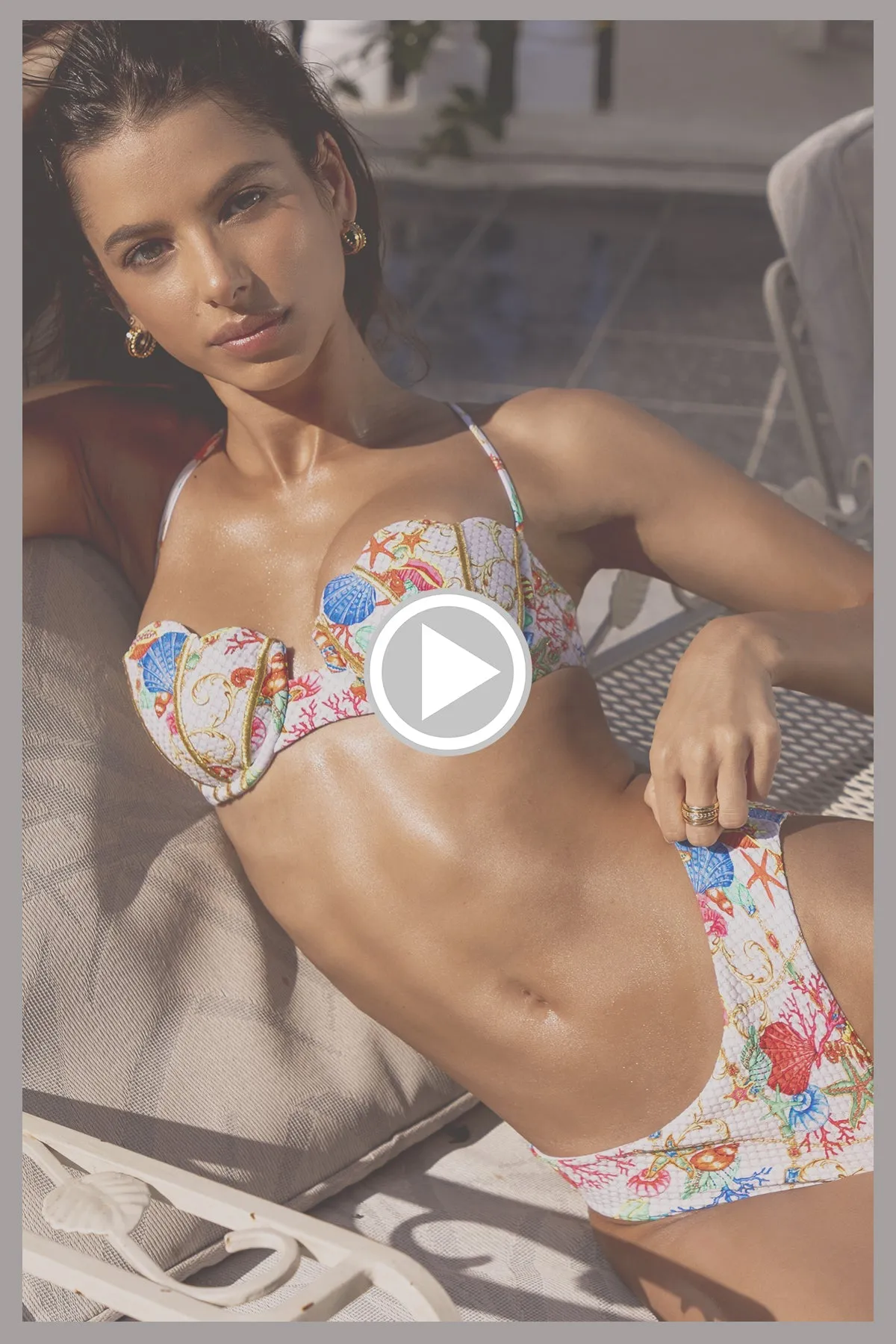 IL MARE - Scalloped Balconette Top & Seamless Full Ruched Back Bottom • White Campaign