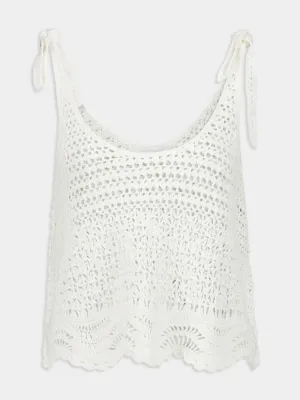 Ivory Lightburst Textured Swing Tank