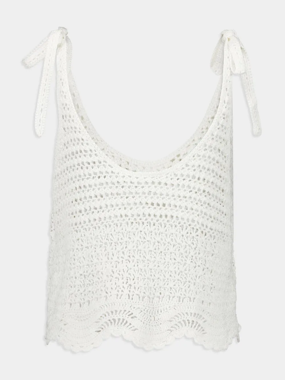 Ivory Lightburst Textured Swing Tank