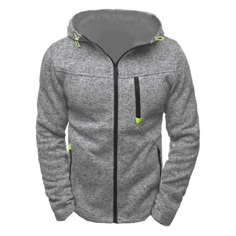Jacquard Fleece Men's Hoodie Sweatshirt