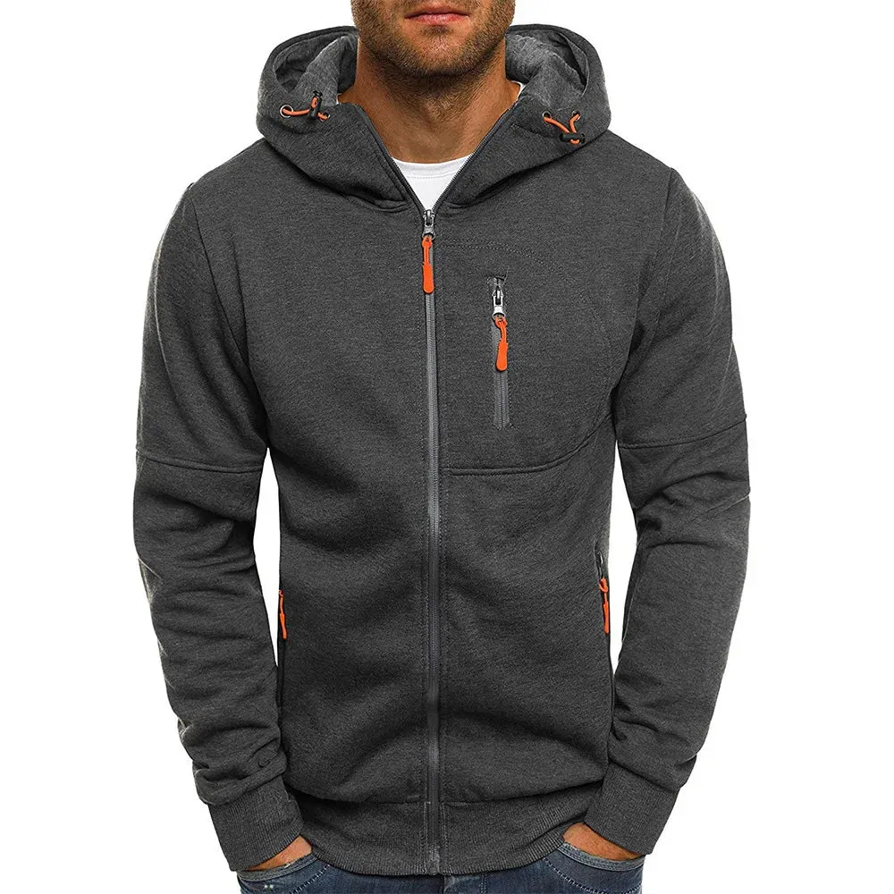 Jacquard Fleece Men's Hoodie Sweatshirt