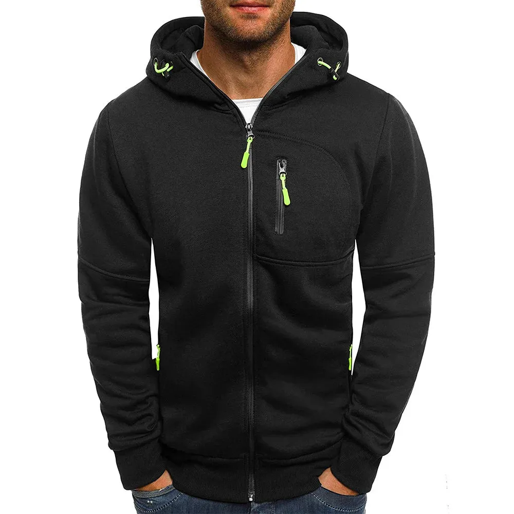 Jacquard Fleece Men's Hoodie Sweatshirt