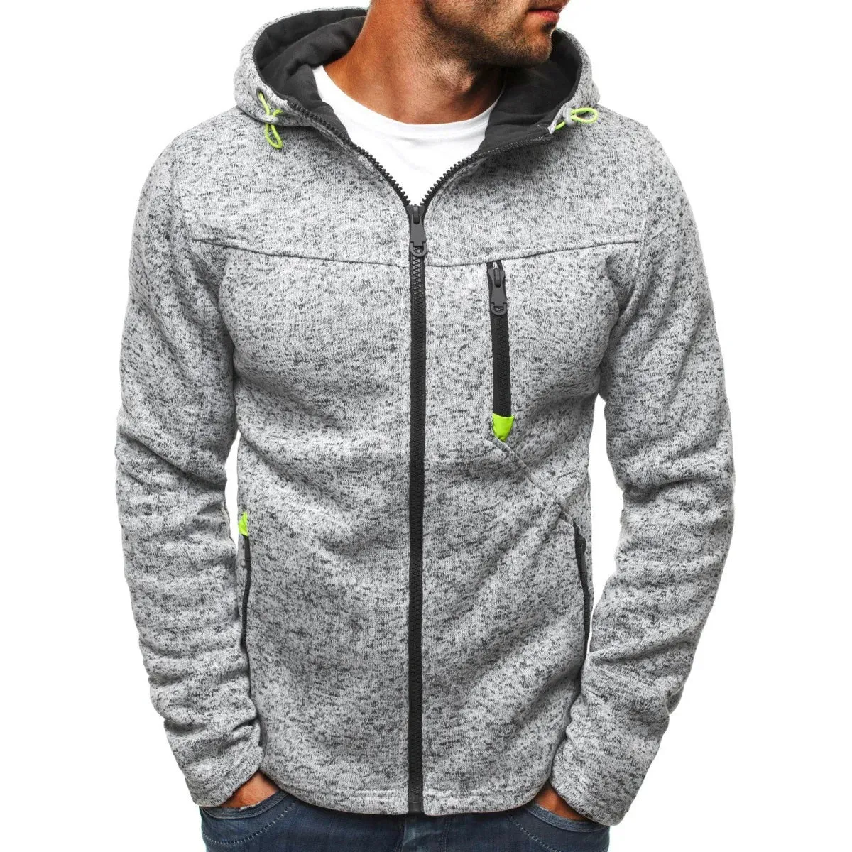 Jacquard Fleece Men's Hoodie Sweatshirt