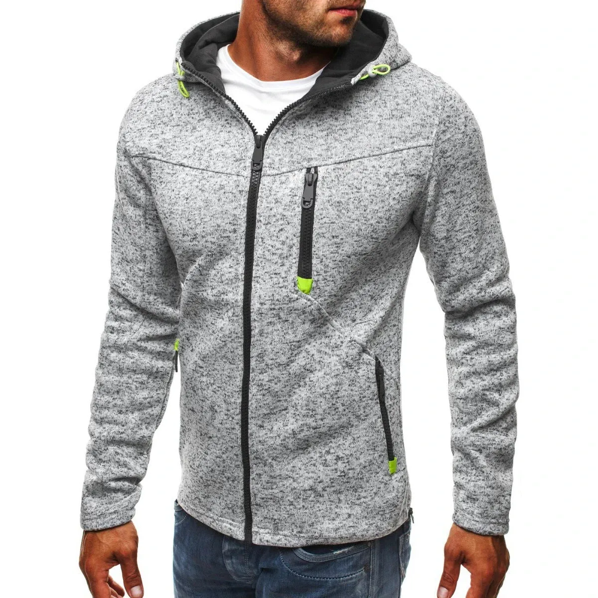 Jacquard Fleece Men's Hoodie Sweatshirt