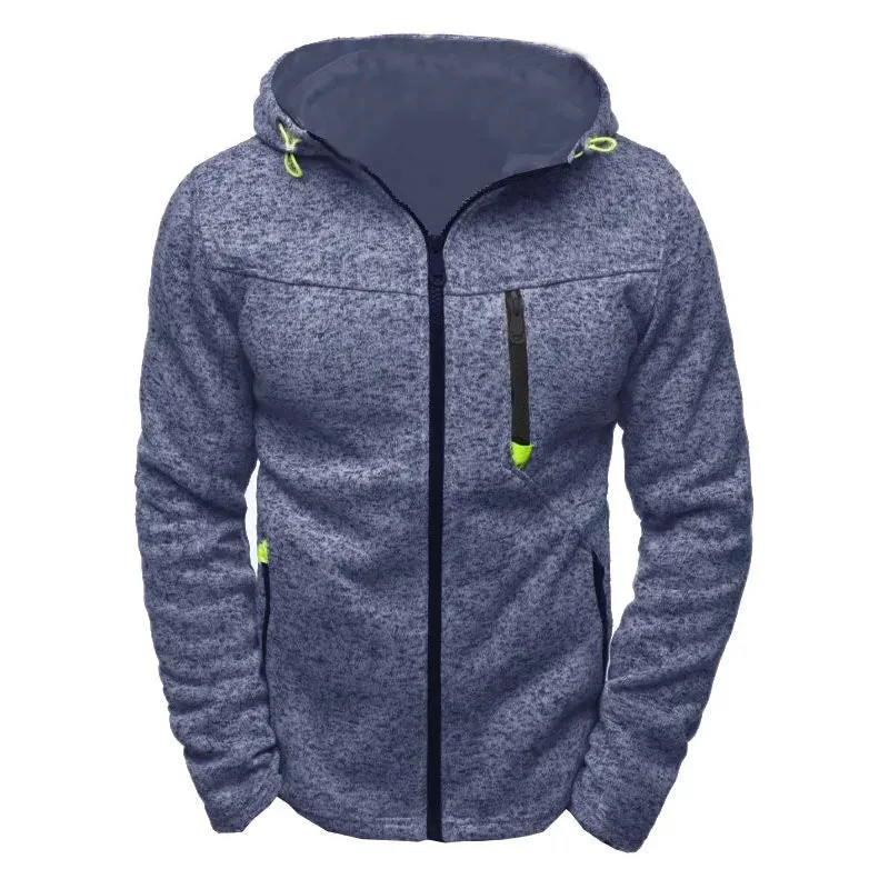 Jacquard Fleece Men's Hoodie Sweatshirt