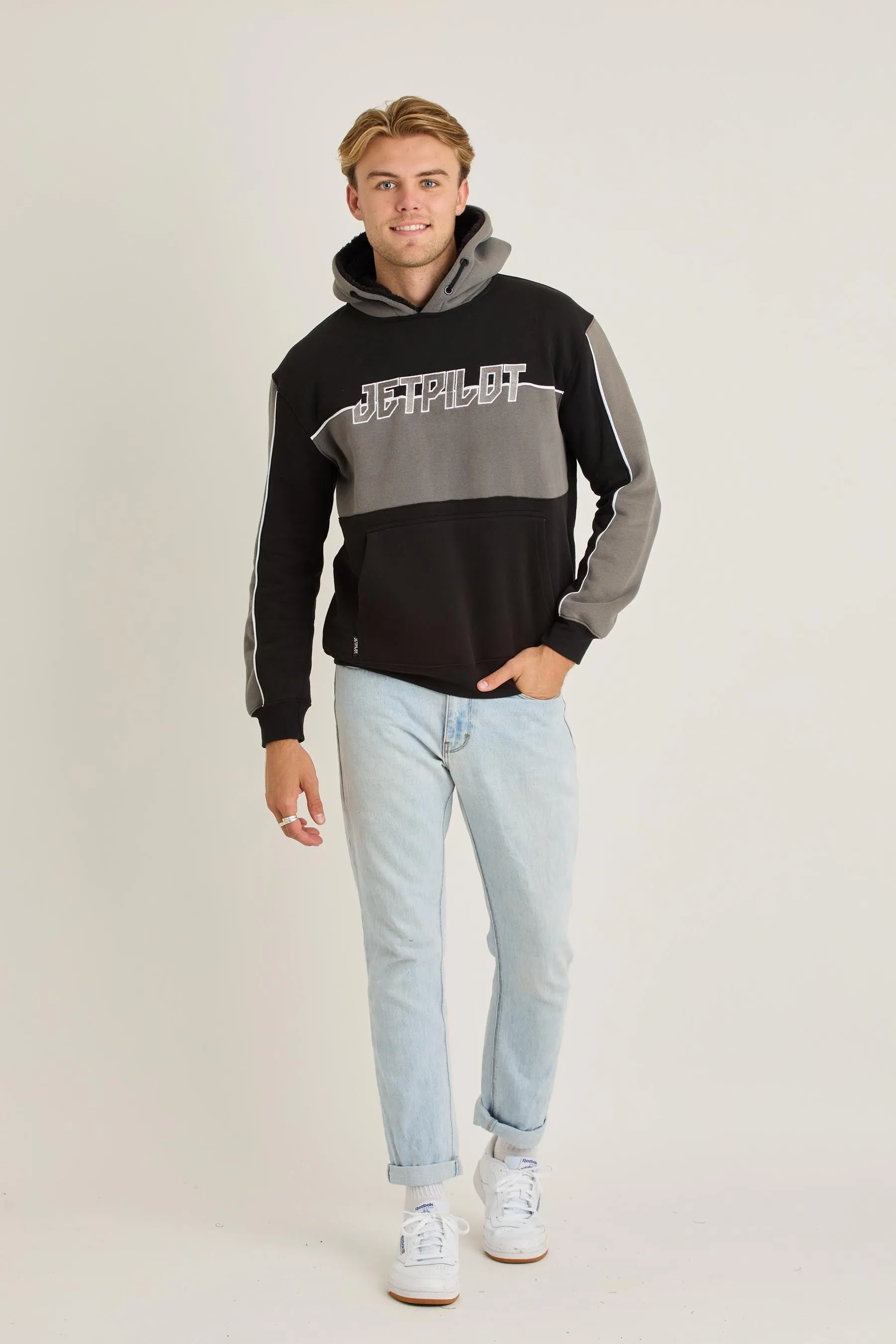 Jetpilot F5 Mens Pullover - Black/Charcoal