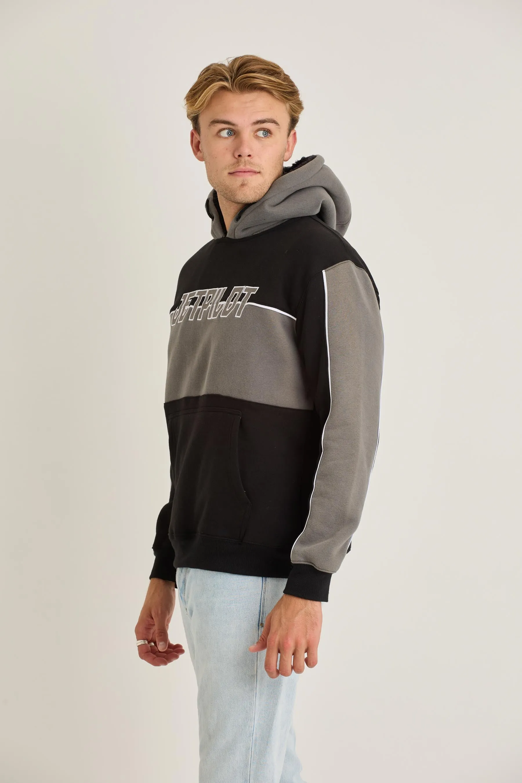 Jetpilot F5 Mens Pullover - Black/Charcoal
