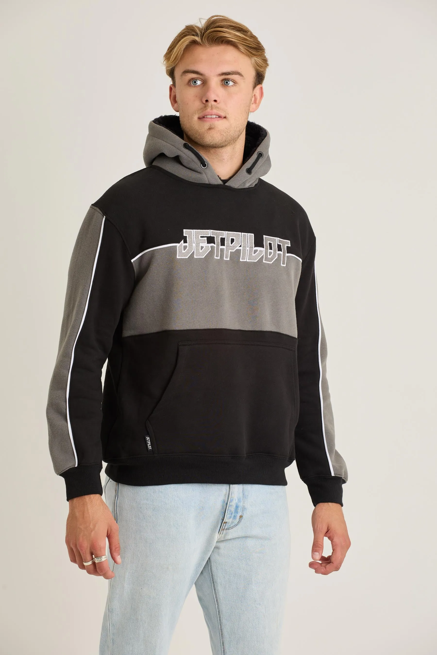 Jetpilot F5 Mens Pullover - Black/Charcoal