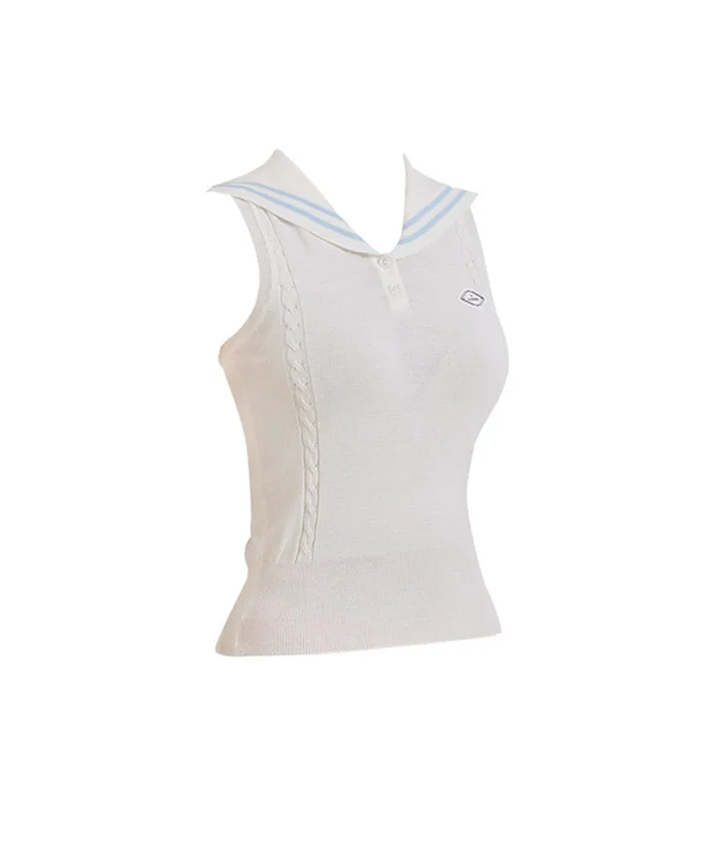 J.Jane Sailor Sleeveless Knit - White