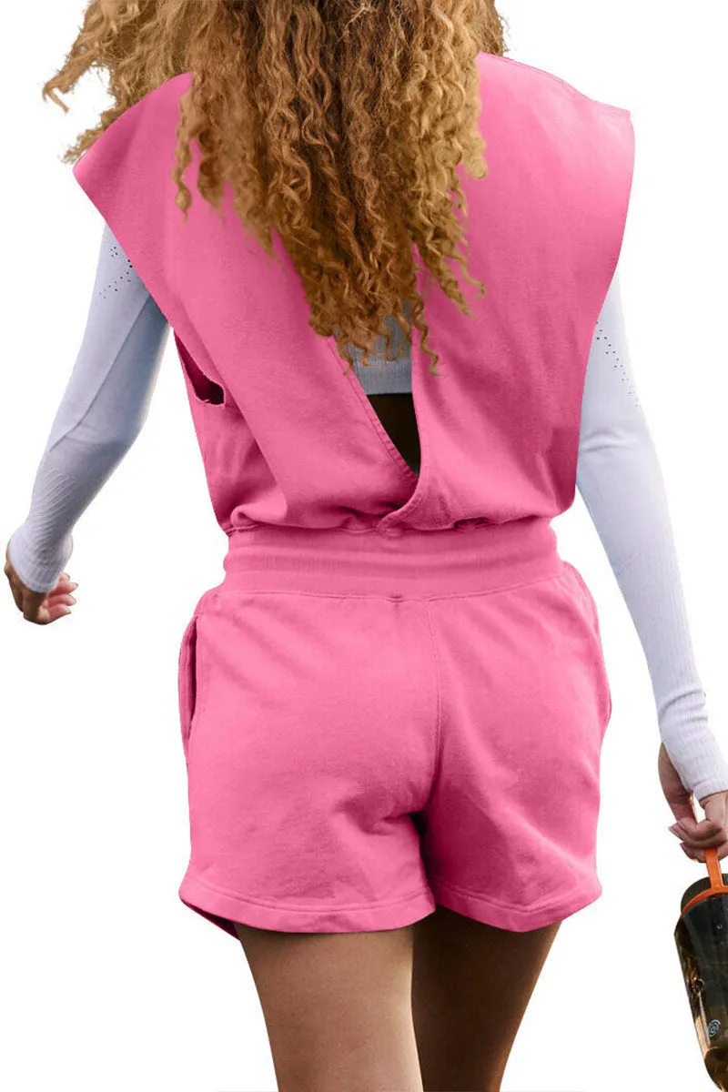 JNF4231 Solid Short Sleeves Rompers