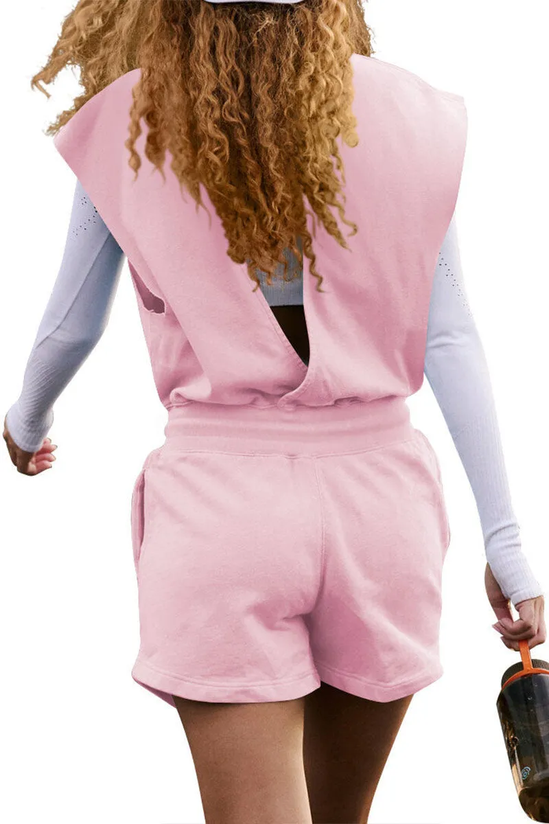 JNF4231 Solid Short Sleeves Rompers