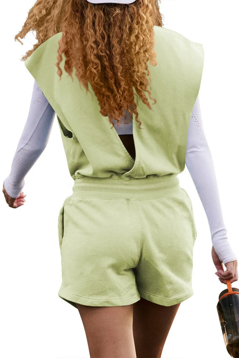 JNF4231 Solid Short Sleeves Rompers