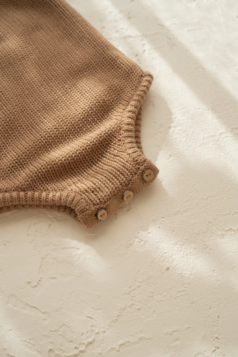 Jovi Knit Romper - Chocolate