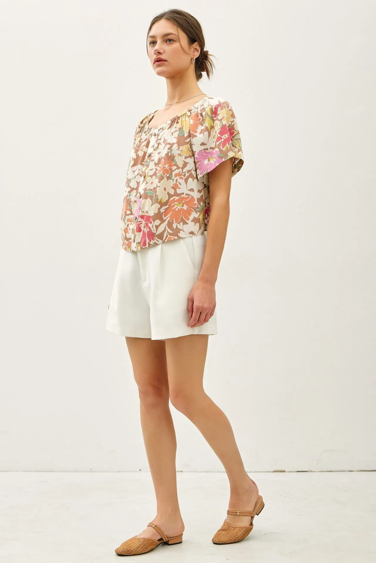 Kahlia Flutter Sleeve Top