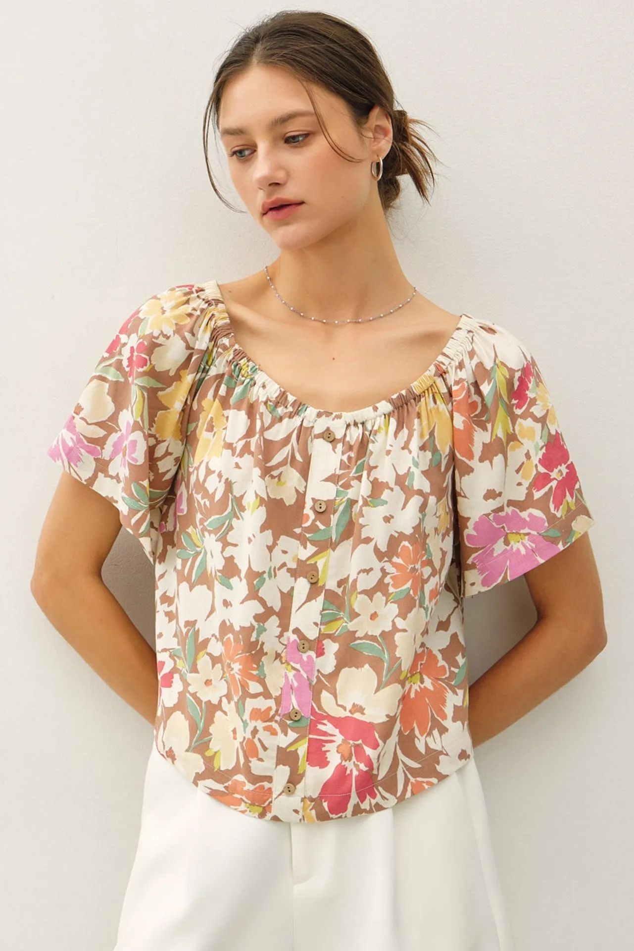 Kahlia Flutter Sleeve Top
