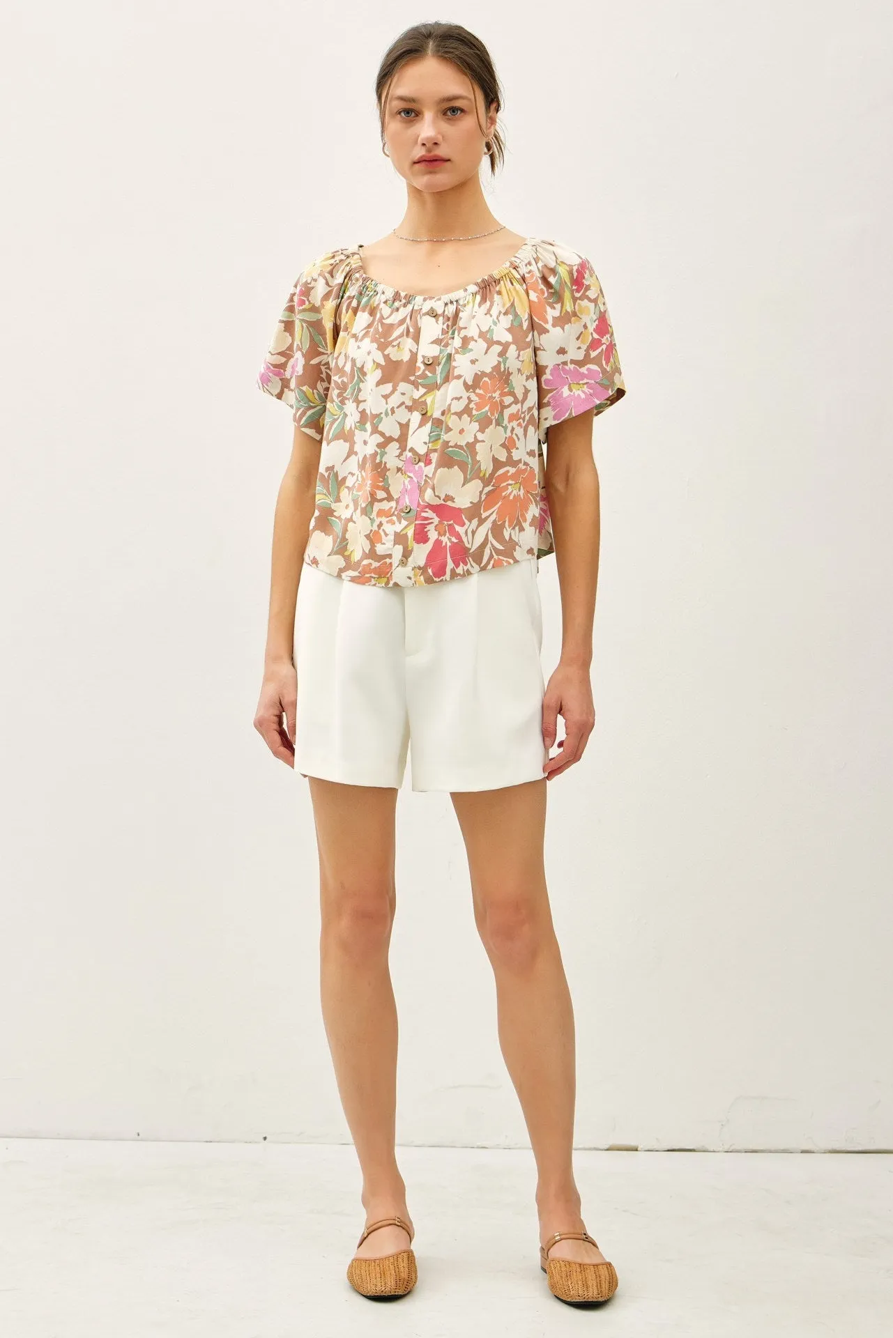 Kahlia Flutter Sleeve Top
