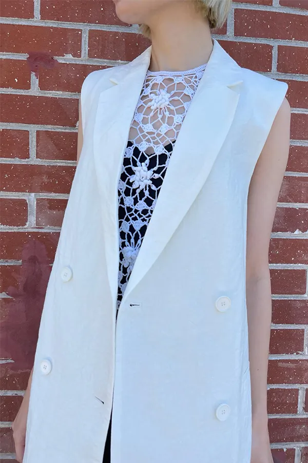 Kame Crochet Top in White