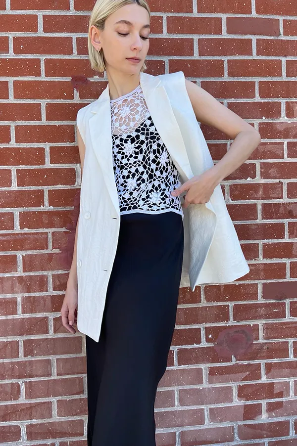 Kame Crochet Top in White