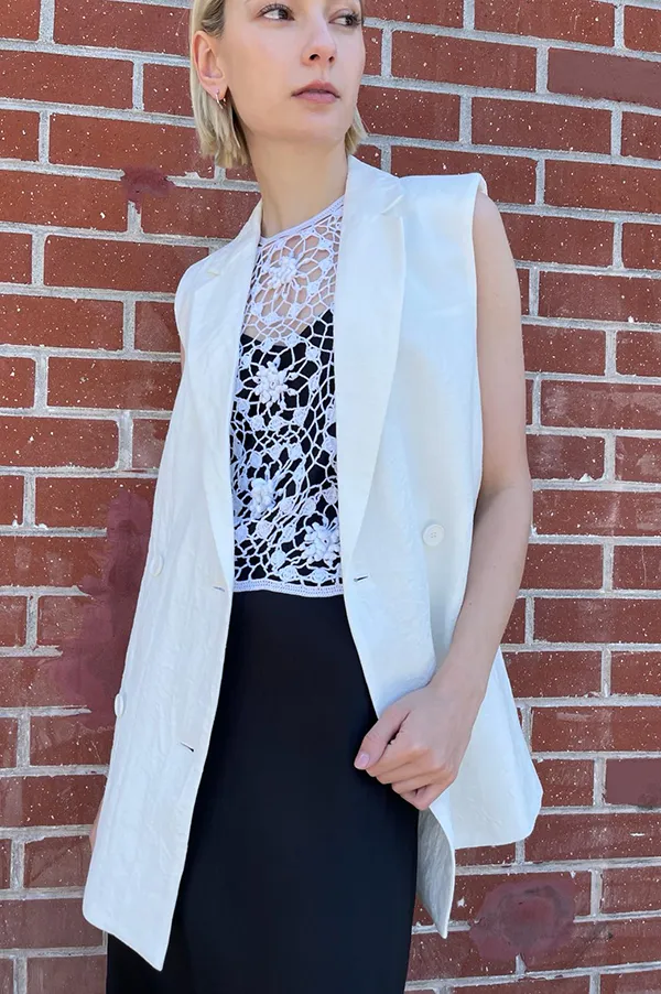 Kame Crochet Top in White