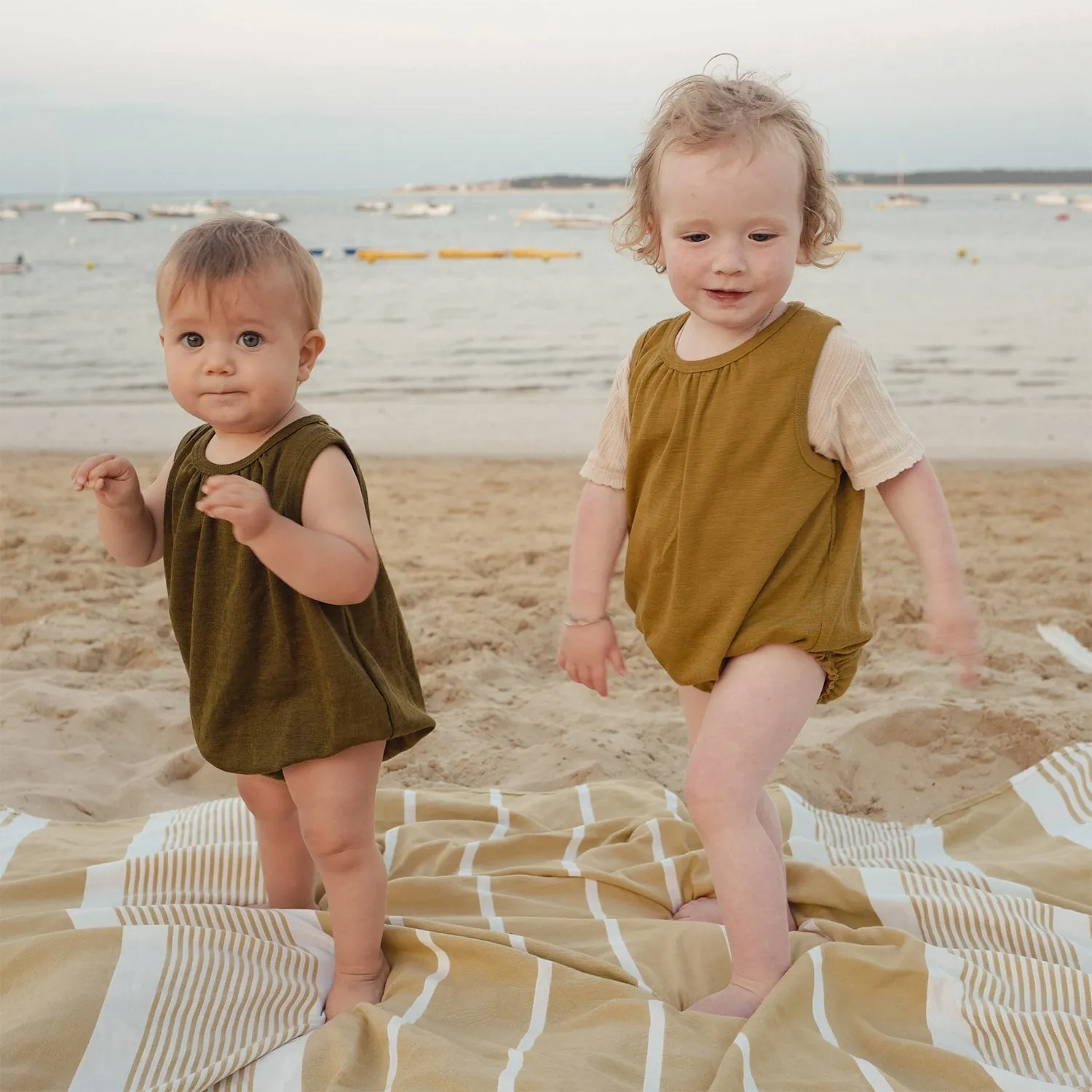 Keet Baby Romper - Merino Wool & Silk - Seaweed