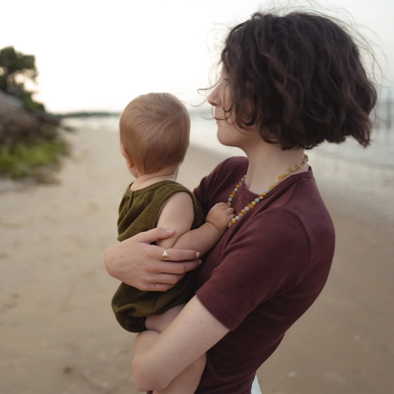 Keet Baby Romper - Merino Wool & Silk - Seaweed