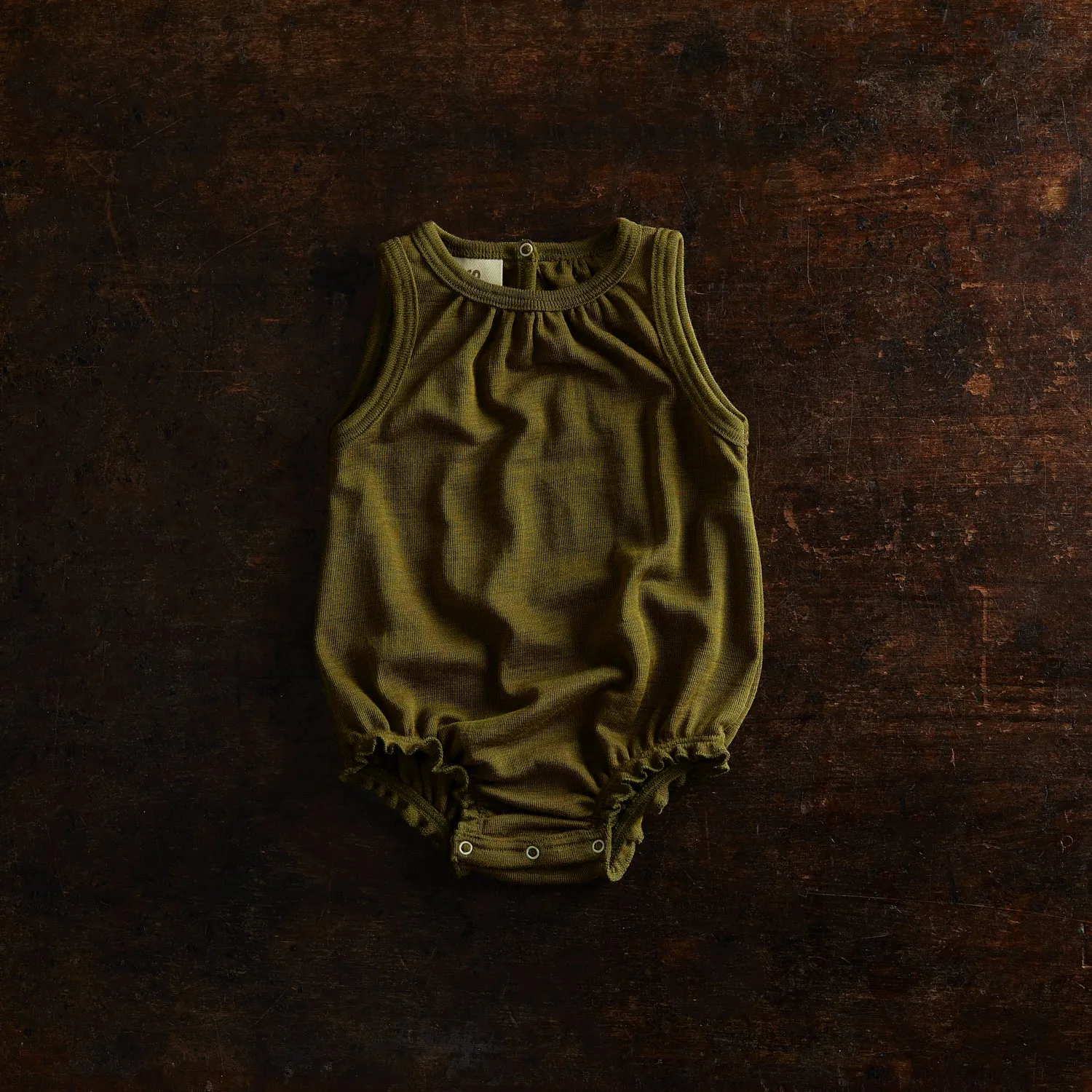Keet Baby Romper - Merino Wool & Silk - Seaweed