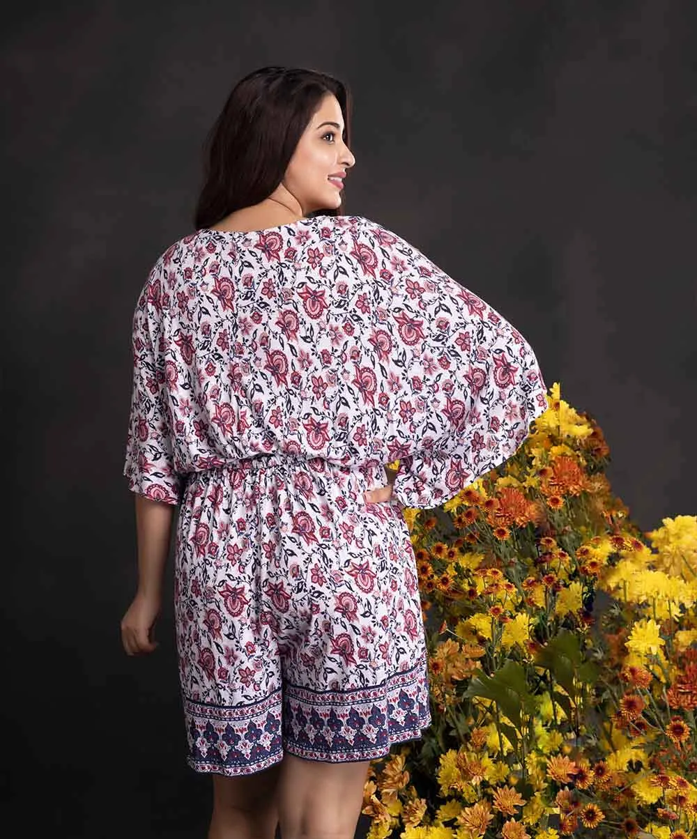 Kimono Self Tie At Waist Romper