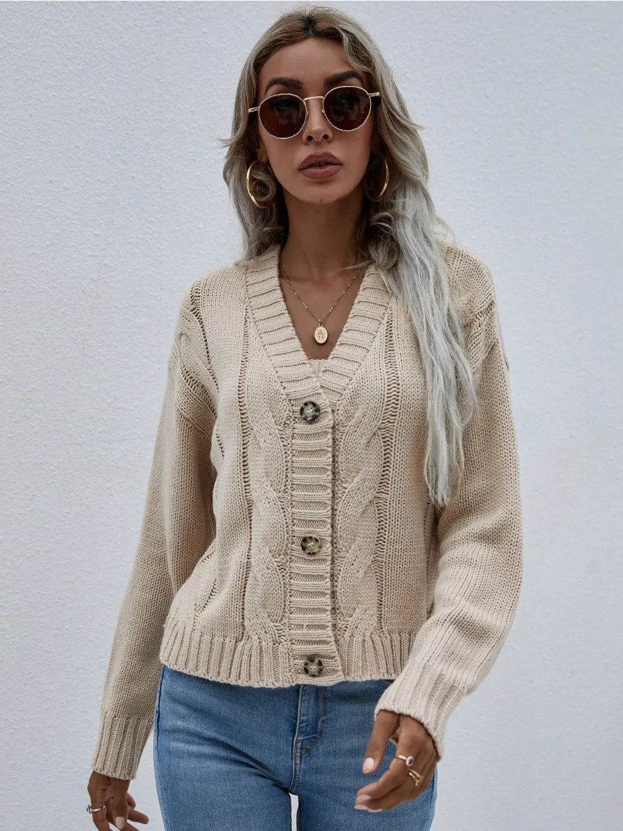 Knit Cardigan Set - Beige
