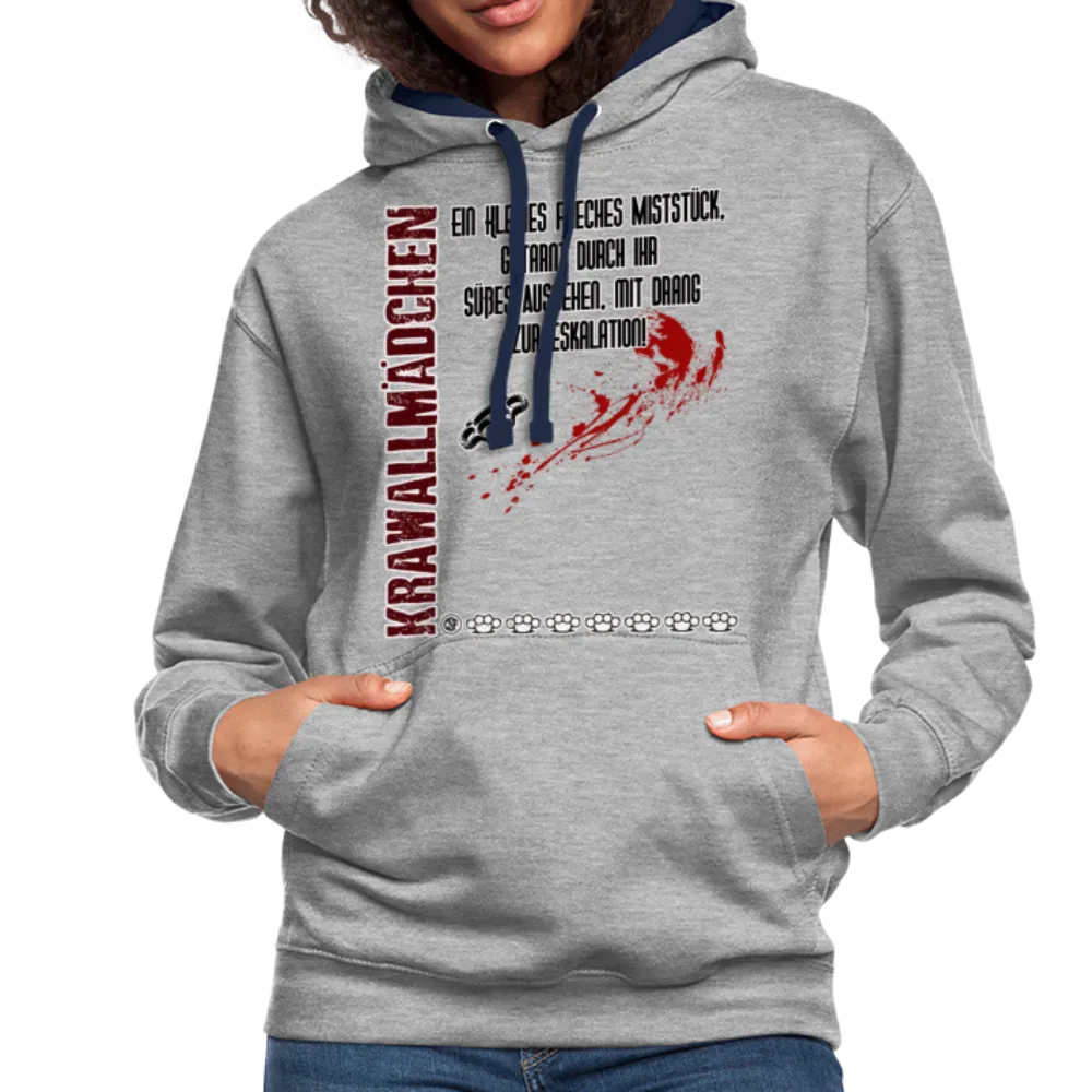 Krawallmädchen - Kontrast-Hoodie