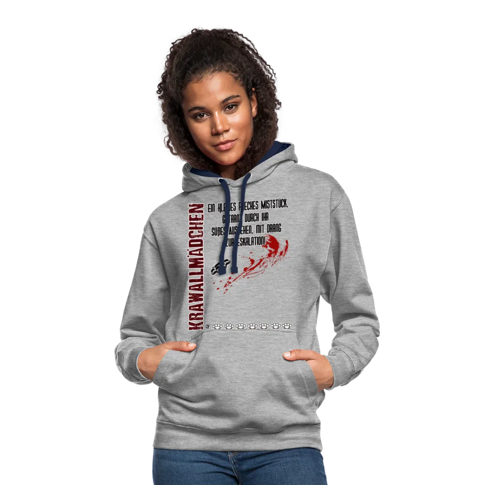 Krawallmädchen - Kontrast-Hoodie