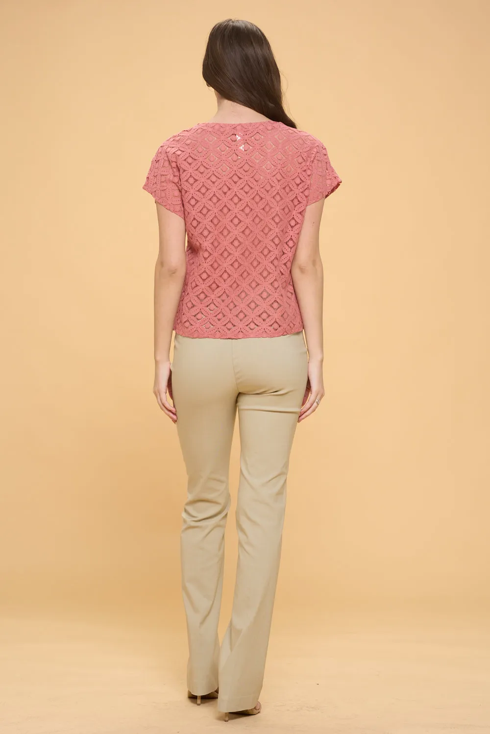 LACE SCOOP NECK DOLMAN TOP