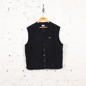 Lacoste Sleeveless Knit Cardigan - Blue - XL
