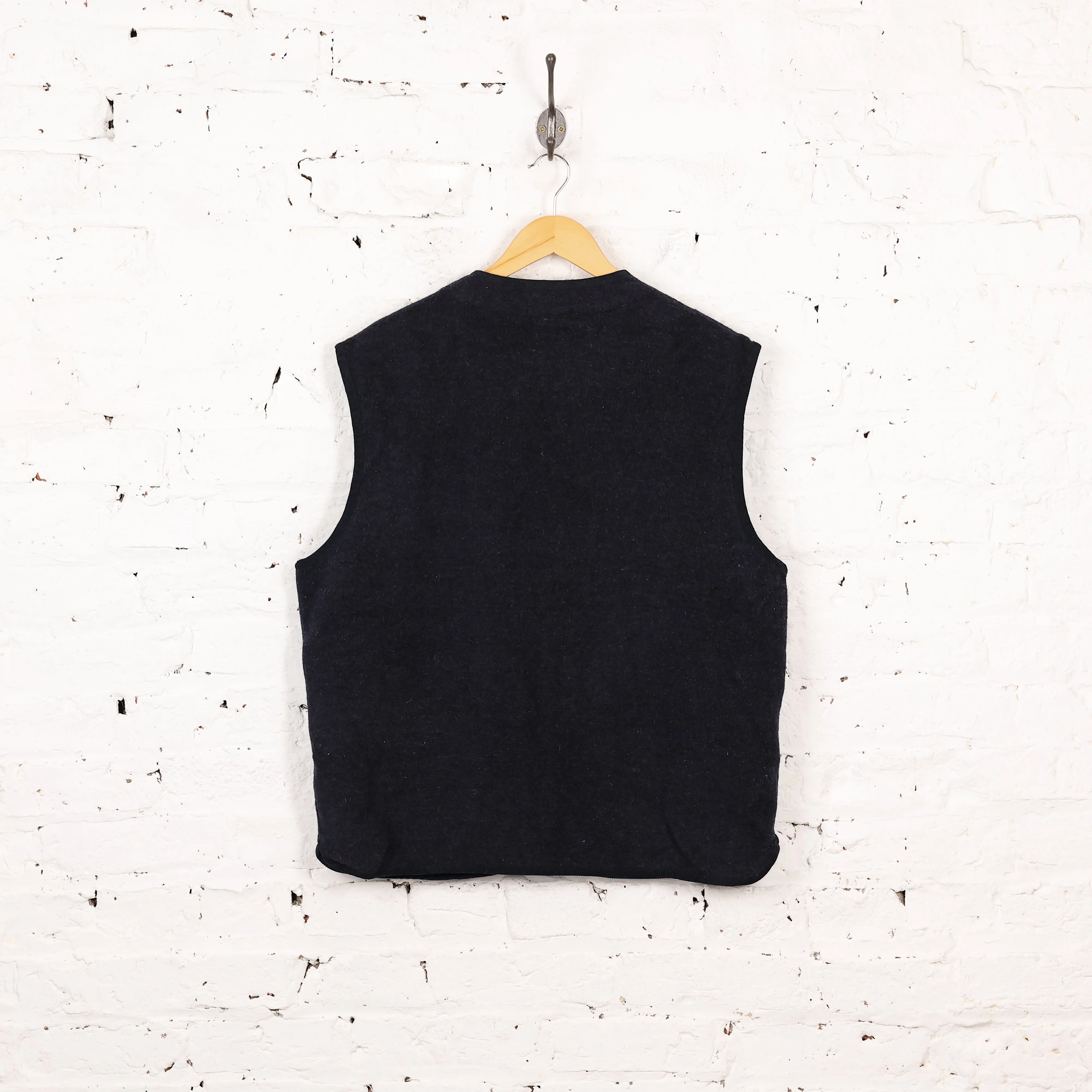 Lacoste Sleeveless Knit Cardigan - Blue - XL