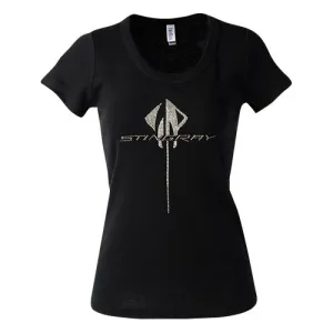 Ladies Corvette C7/C8 Stingray Rhinestone T-Shirt
