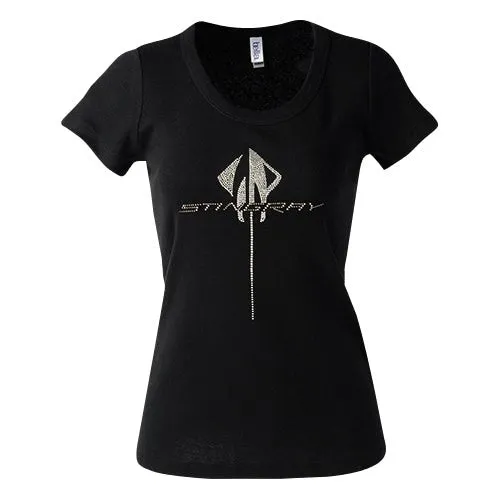 Ladies Corvette C7/C8 Stingray Rhinestone T-Shirt