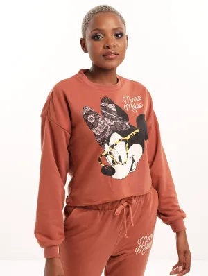 Ladies Minnie Mouse Pullover - Copper