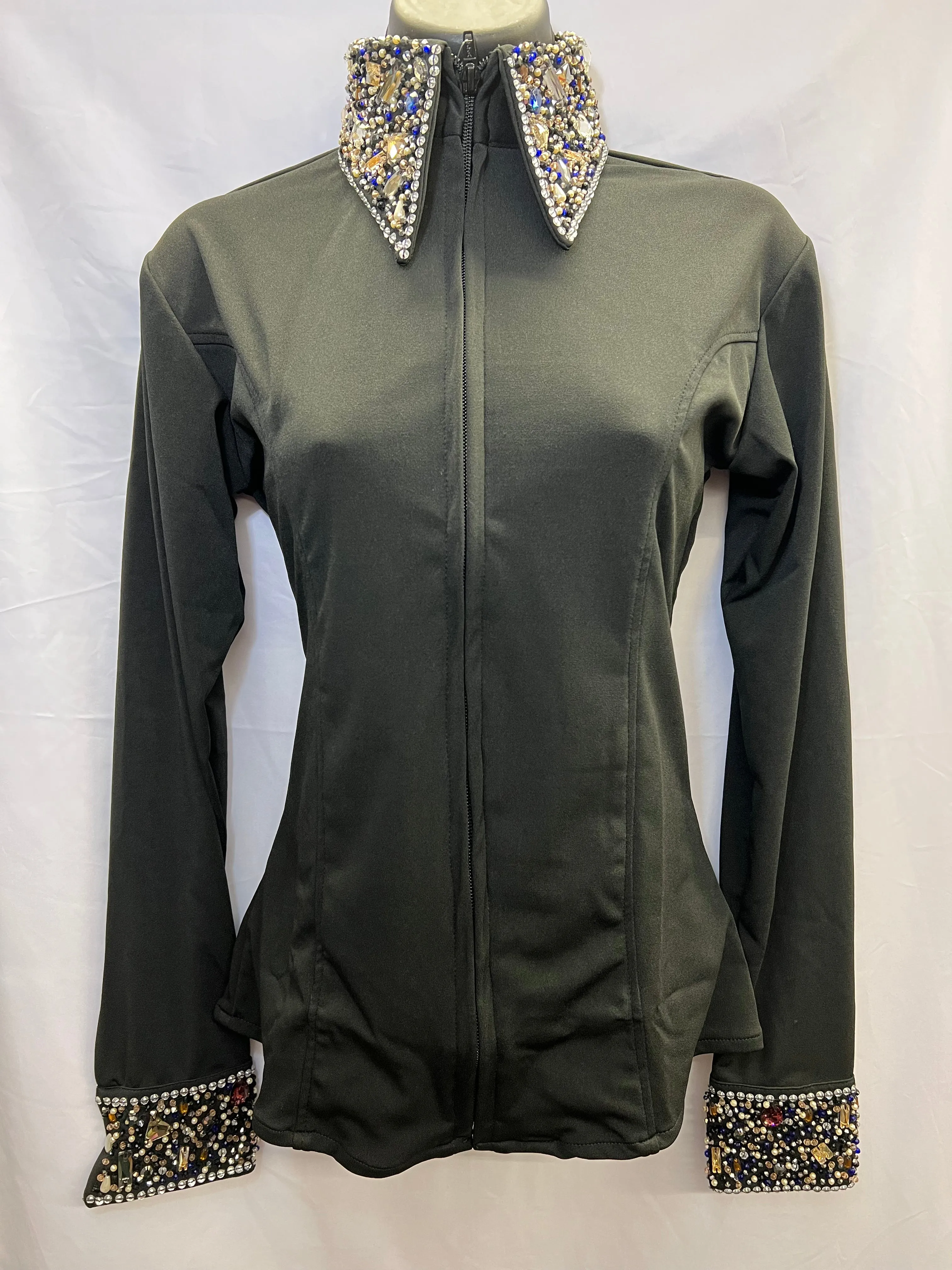 Ladies’ RHC Easy Micro Poly Zip Up Western Show Shirt