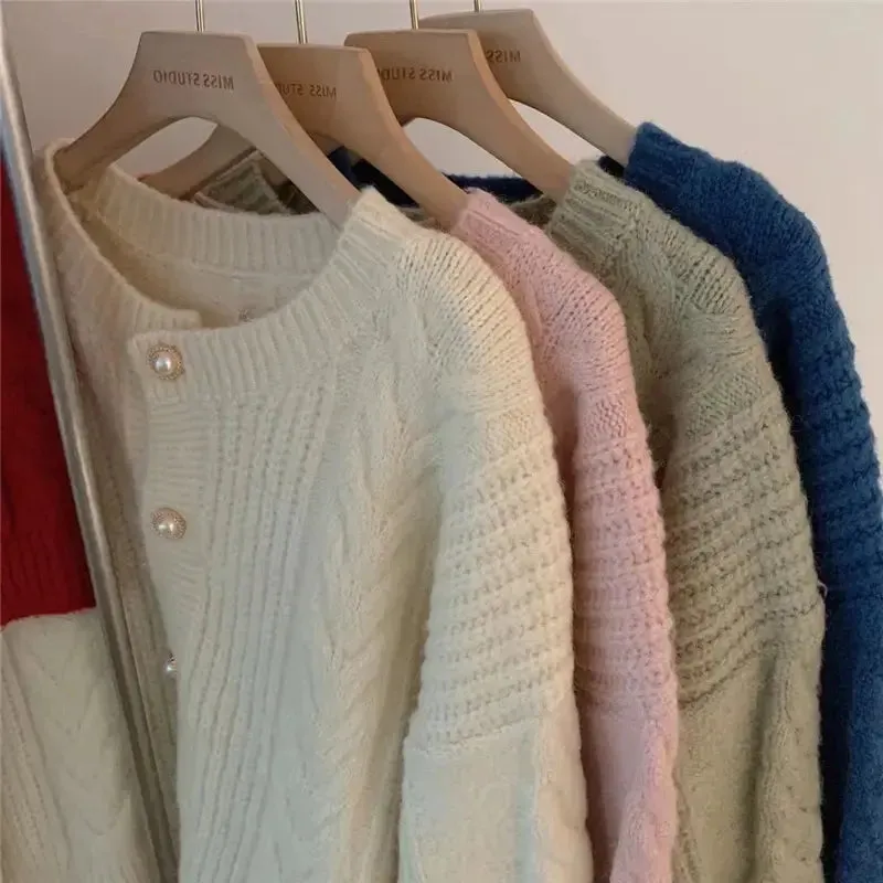 ladies sweater Long Sleeve knitwear Women jumpers clothes fashion Girls' knitted women knit cardigan