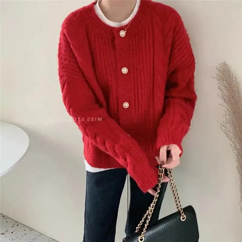 ladies sweater Long Sleeve knitwear Women jumpers clothes fashion Girls' knitted women knit cardigan