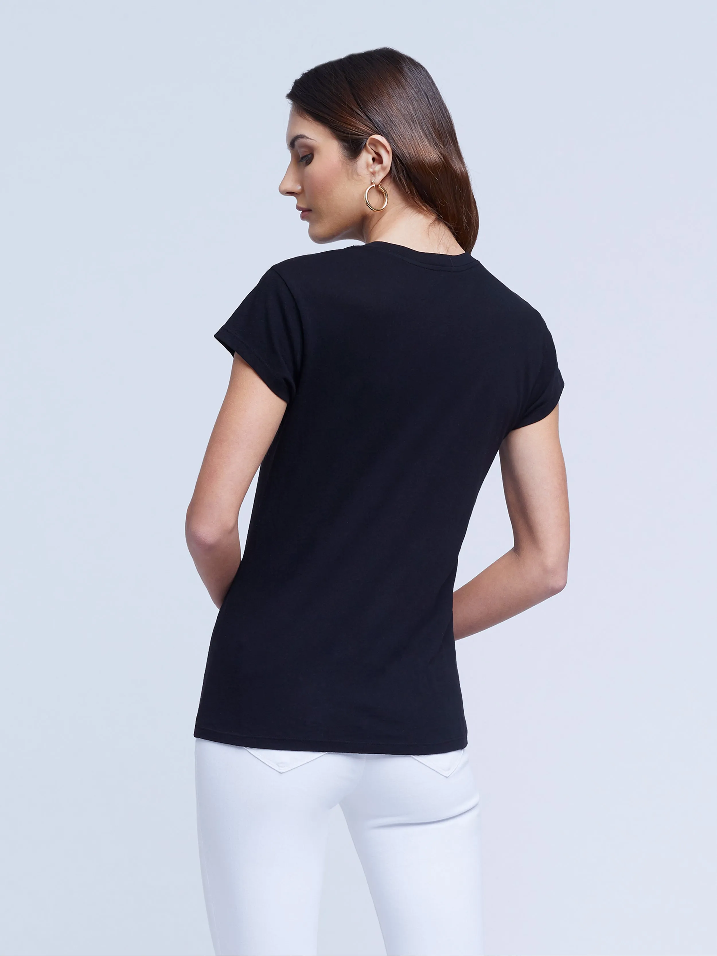 L'AGENCE CORY SCOOP NECK TEE
