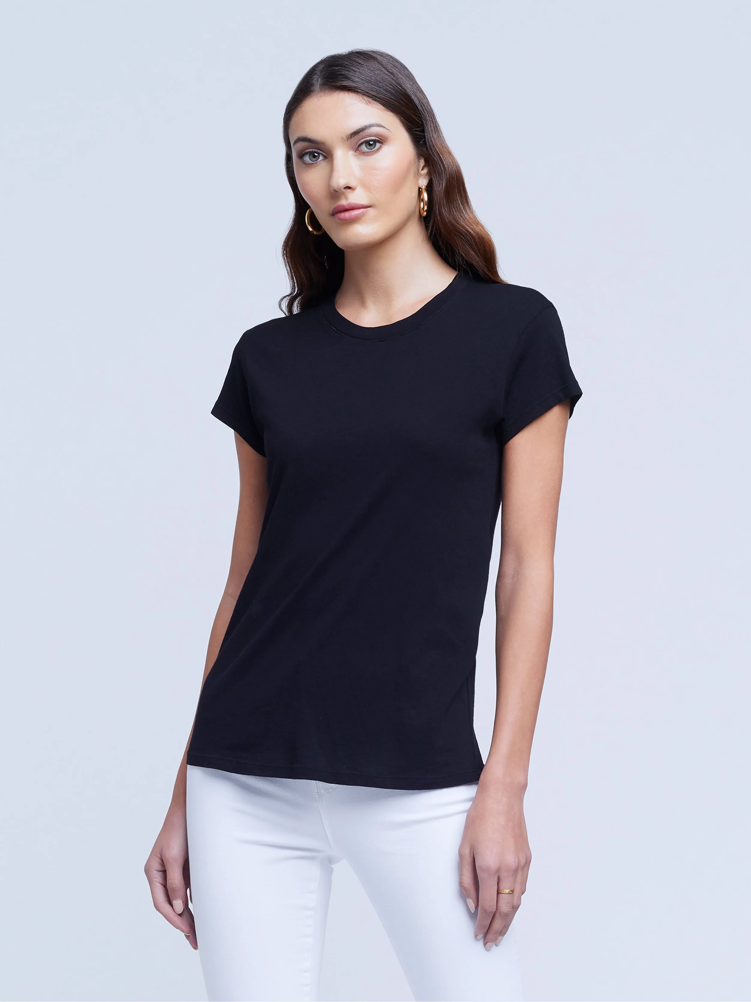 L'AGENCE CORY SCOOP NECK TEE
